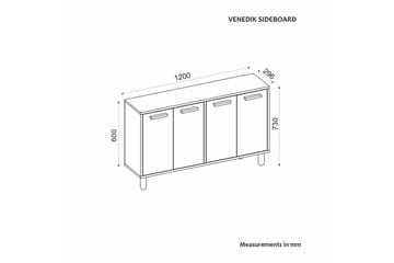 Hungirr Konsollbord 120 cm - Hvit - Møbler - Bord - Avlastningsbord & sidobord - Konsollbord & gangbord