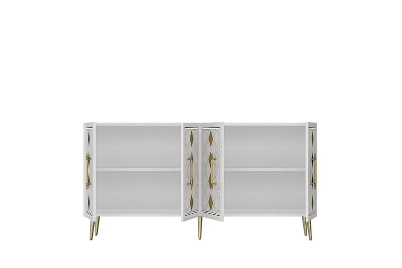Ilna Konsollbord 150 cm - Gull/Hvit - Møbler - Bord - Avlastningsbord & sidobord - Konsollbord & gangbord