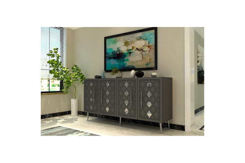 Ilna Konsollbord 150 cm - Sølv/Antrasitt - Møbler - Bord - Avlastningsbord & sidobord - Konsollbord & gangbord