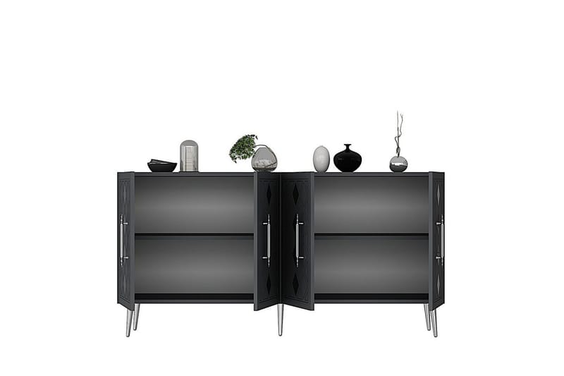 Ilna Konsollbord 150 cm - Sølv/Antrasitt - Møbler - Bord - Avlastningsbord & sidobord - Konsollbord & gangbord
