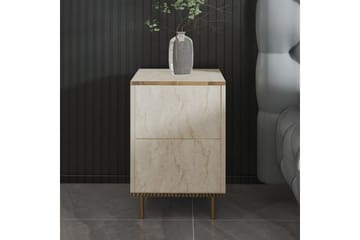 Imaj Nattbord 40 cm - Beige/Gull - Møbler - Bord - Avlastningsbord & sidobord - Sengebord & nattbord