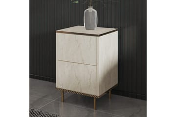 Imaj Nattbord 40 cm - Beige/Gull - Møbler - Bord - Avlastningsbord & sidobord - Sengebord & nattbord