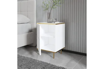 Imaj Nattbord 40 cm - Hvit/Gull - Møbler - Bord - Avlastningsbord & sidobord - Sengebord & nattbord