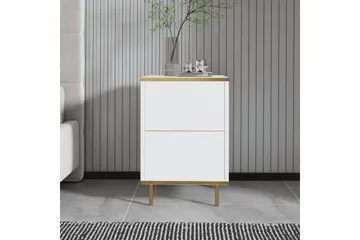 Imaj Nattbord 40 cm - Hvit/Gull - Møbler - Bord - Avlastningsbord & sidobord - Sengebord & nattbord