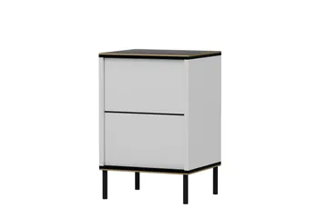 Imaj Nattbord 40 cm - Hvit/Svart/Gull - Møbler - Bord - Avlastningsbord & sidobord - Sengebord & nattbord