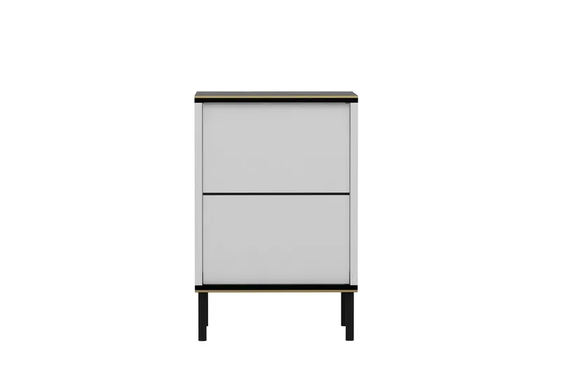 Imaj Nattbord 40 cm - Hvit/Svart/Gull - Møbler - Bord - Avlastningsbord & sidobord - Sengebord & nattbord