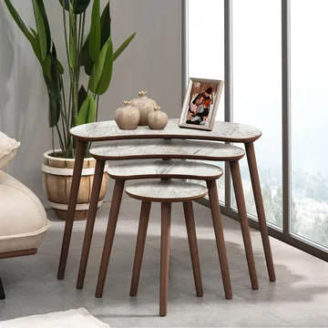 Indumati settbord 75 cm - Hvit - Møbler - Bord - Avlastningsbord & sidobord - Settbord