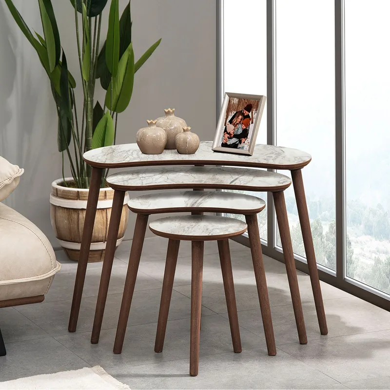 Indumati settbord 75 cm - Hvit - Møbler - Bord - Avlastningsbord & sidobord - Settbord