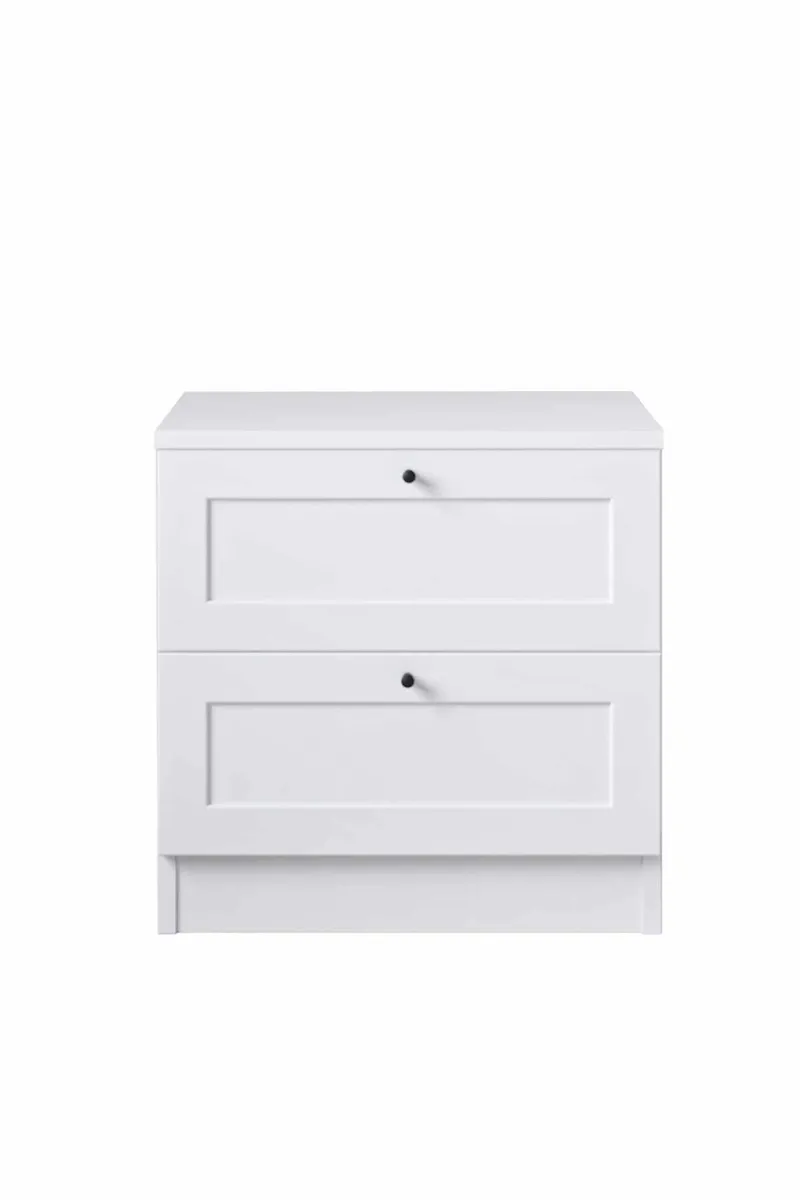 Interlaken nattbord 50 cm, Hvit