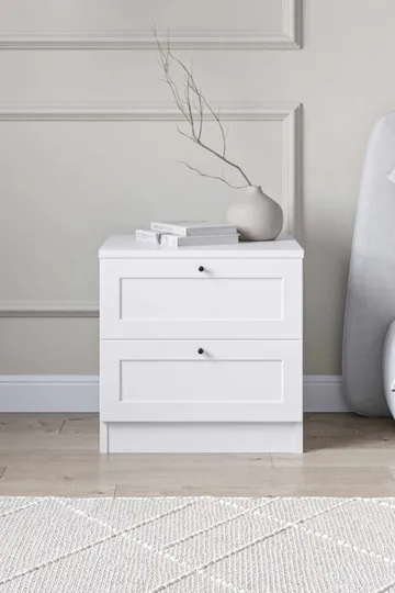Interlaken nattbord 50 cm - Hvit - Møbler - Bord - Avlastningsbord & sidobord - Sengebord & nattbord