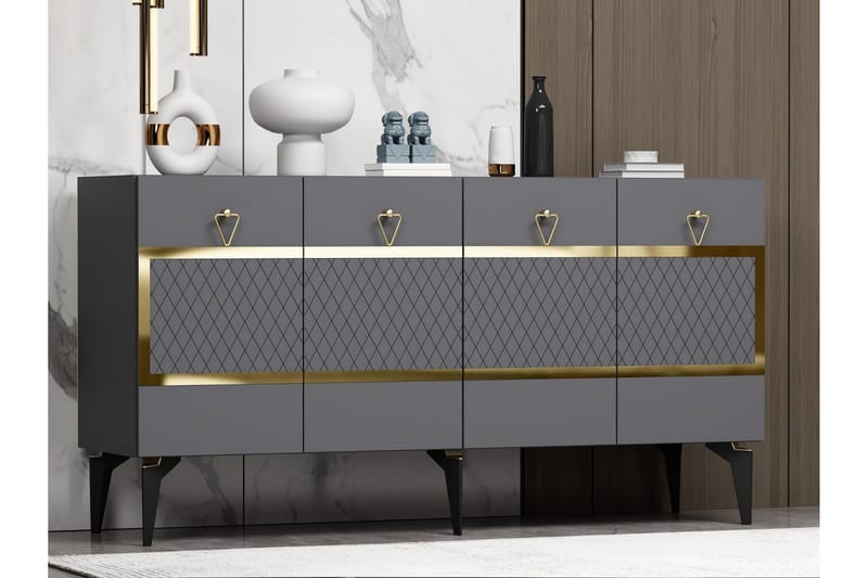 Ipek Konsollbord 150 cm - Antrasitt/Gull - Møbler - Bord - Avlastningsbord & sidobord - Konsollbord & gangbord