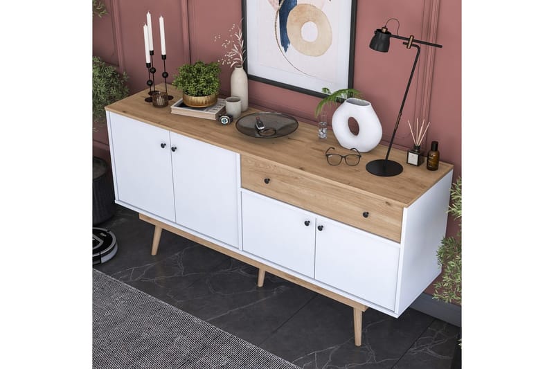 Islen Konsollbord 180 cm - Mørkebrun/Hvit - Møbler - Bord - Avlastningsbord & sidobord - Konsollbord & gangbord