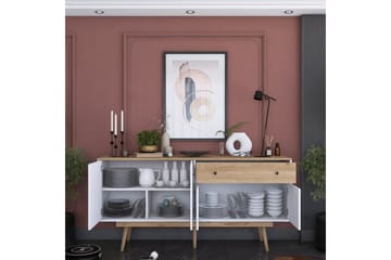 Islen Konsollbord 180 cm - Mørkebrun/Hvit - Møbler - Bord - Avlastningsbord & sidobord - Konsollbord & gangbord