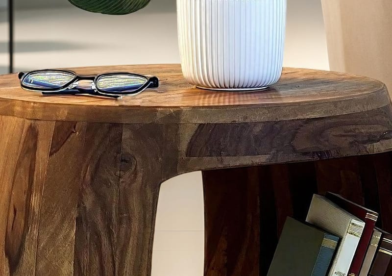 Ivoora Sidebord 50 cm Landlig stil - varm mørkebrun - Møbler - Bord - Avlastningsbord & sidobord - Brettbord og småbord