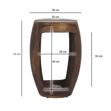 Ivouna Sidebord 30 cm - varm mørkebrun - Møbler - Bord - Avlastningsbord & sidobord - Brettbord og småbord