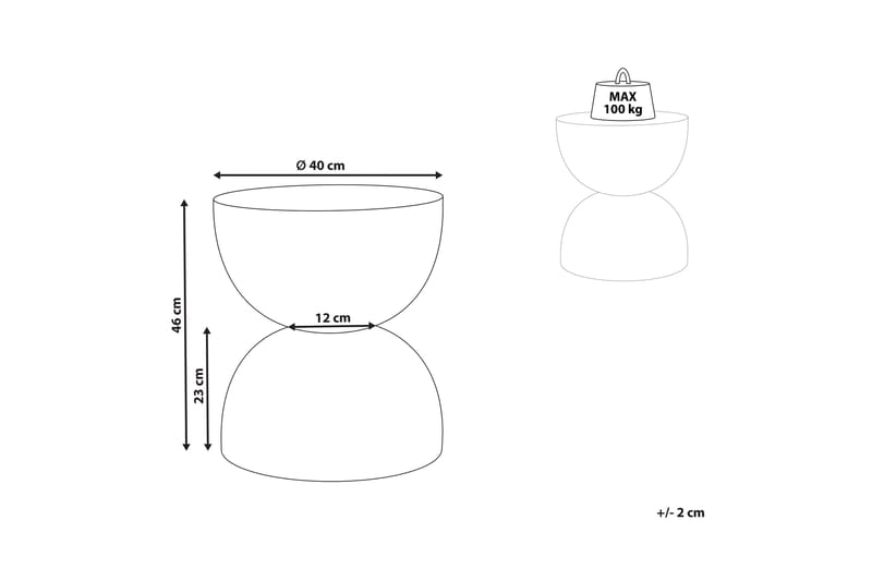 Jacksonville Sidebord 40 cm - Hvit/Blå - Møbler - Bord - Avlastningsbord & sidobord - Lampebord & sidebord