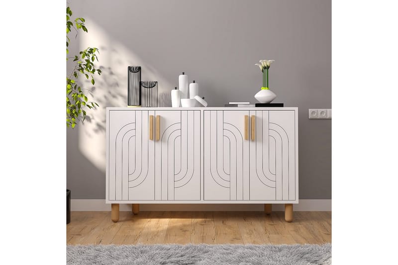 Januka Konsollbord 120 cm - Hvit - Møbler - Bord - Avlastningsbord & sidobord - Konsollbord & gangbord