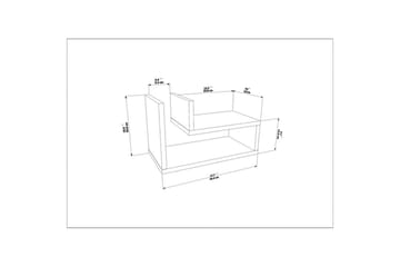 Jarlech Nattbord 45 cm - Beige - Møbler - Bord - Avlastningsbord & sidobord - Sengebord & nattbord