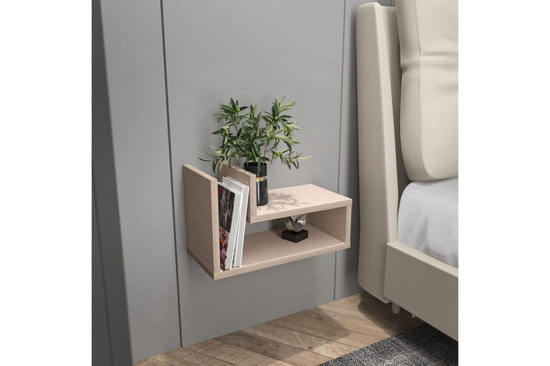 Jarlech Nattbord 45 cm - Beige - Møbler - Bord - Avlastningsbord & sidobord - Sengebord & nattbord