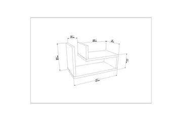 Jarlech Nattbord 45 cm - Rød - Møbler - Bord - Avlastningsbord & sidobord - Sengebord & nattbord