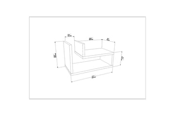 Jarlech Nattbord 45 cm - Rød - Møbler - Bord - Avlastningsbord & sidobord - Sengebord & nattbord
