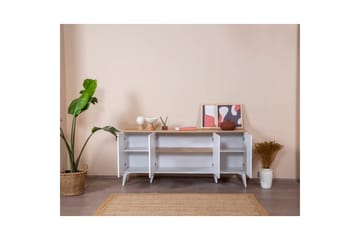 Jatinder Konsollbord 80 cm - Mellomfarget tre/Hvit - Møbler - Bord - Avlastningsbord & sidobord - Konsollbord & gangbord
