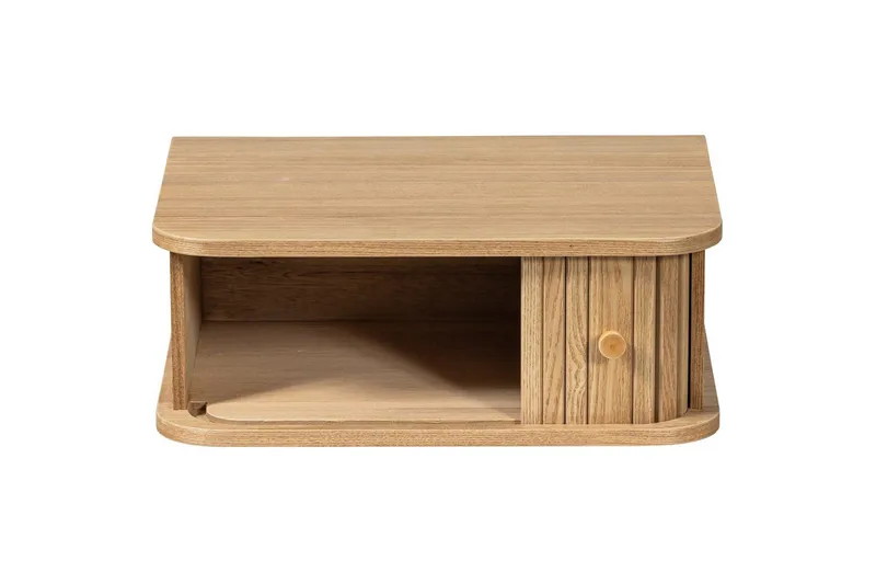 Jena Veggmontert Nattbord i Tre med Oppbevaring - Tre - Møbler - Bord - Avlastningsbord & sidobord - Sengebord & nattbord