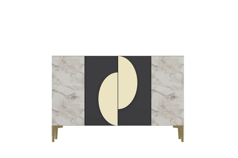 Jorel Konsollbord 120 cm, Antrasitt/Gull