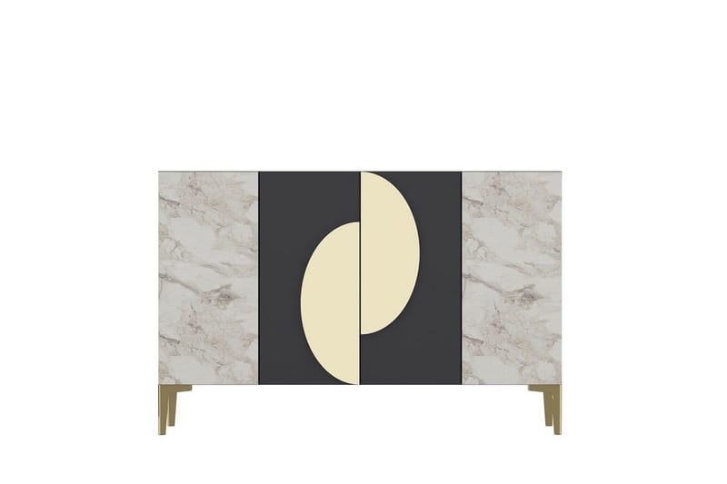 Jorel Konsollbord 120 cm - Antrasitt/Gull - Møbler - Bord - Avlastningsbord & sidobord - Konsollbord & gangbord