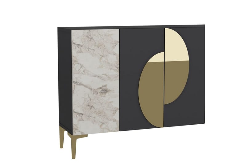 Jorel Konsollbord 120 cm - Antrasitt/Gull - Møbler - Bord - Avlastningsbord & sidobord - Konsollbord & gangbord