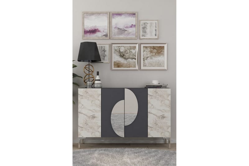 Jorel Konsollbord 120 cm - Antrasitt/Sølv - Møbler - Bord - Avlastningsbord & sidobord - Konsollbord & gangbord