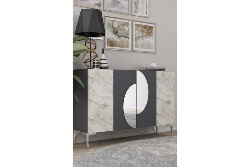 Jorel Konsollbord 120 cm - Antrasitt/Sølv - Møbler - Bord - Avlastningsbord & sidobord - Konsollbord & gangbord