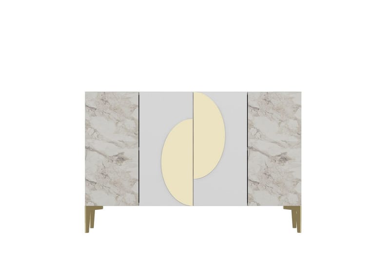 Jorel Konsollbord 120 cm - Hvit/Gull - Møbler - Bord - Avlastningsbord & sidobord - Konsollbord & gangbord