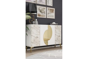 Jorel Konsollbord 120 cm - Hvit/Gull - Møbler - Bord - Avlastningsbord & sidobord - Konsollbord & gangbord