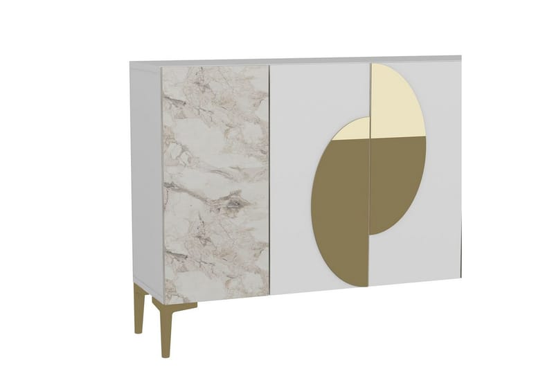 Jorel Konsollbord 120 cm - Hvit/Gull - Møbler - Bord - Avlastningsbord & sidobord - Konsollbord & gangbord