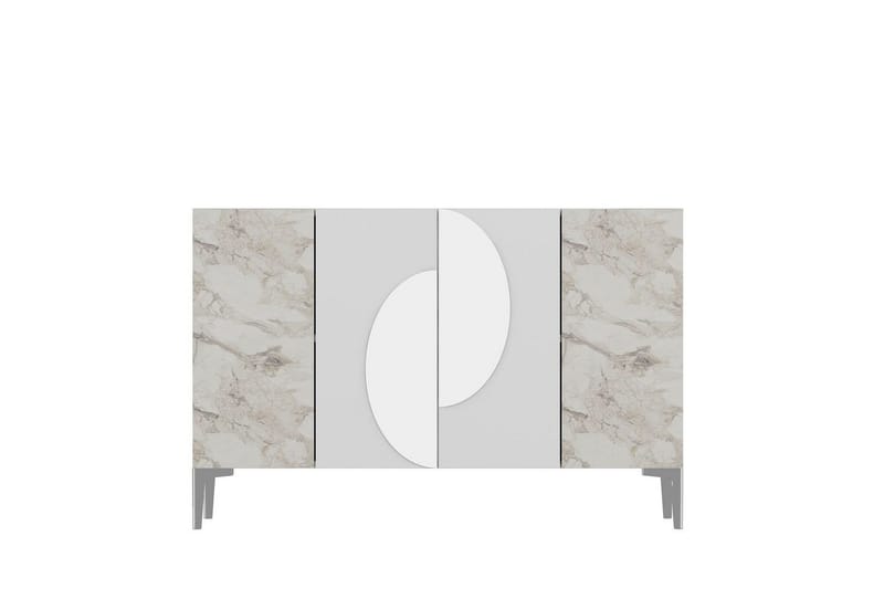 Jorel Konsollbord 120 cm, Hvit/Sølv