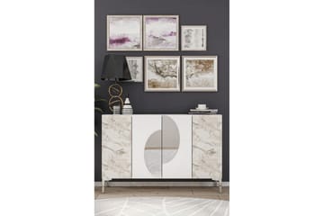 Jorel Konsollbord 120 cm - Hvit/Sølv - Møbler - Bord - Avlastningsbord & sidobord - Konsollbord & gangbord