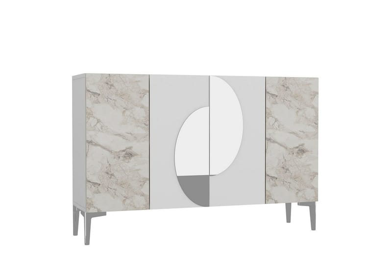 Jorel Konsollbord 120 cm - Hvit/Sølv - Møbler - Bord - Avlastningsbord & sidobord - Konsollbord & gangbord