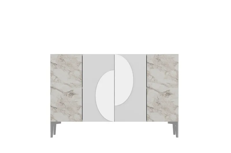 Jorel Konsollbord 120 cm, Hvit/Sølv