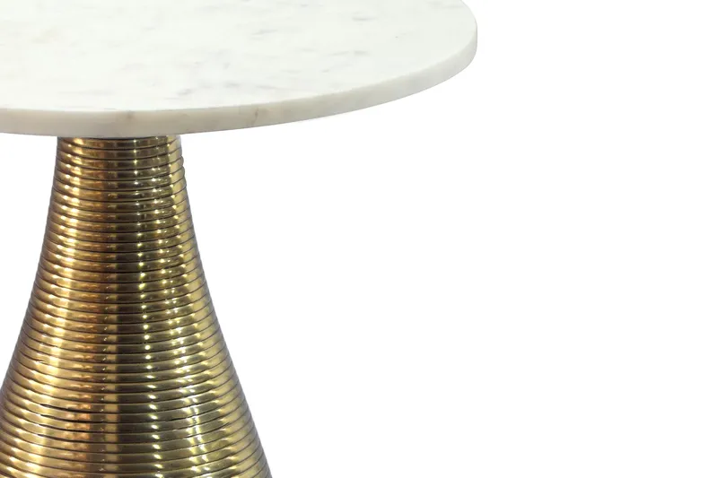 Junara sidebord 40 cm - Hvit og gull - Møbler - Bord - Avlastningsbord & sidobord - Brettbord og småbord