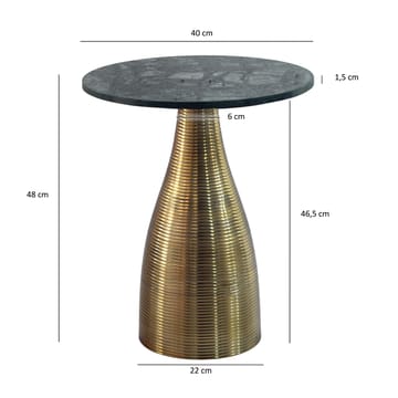 Junara sidebord 40 cm - Mørkegrønn og gull - Møbler - Bord - Avlastningsbord & sidobord - Brettbord og småbord
