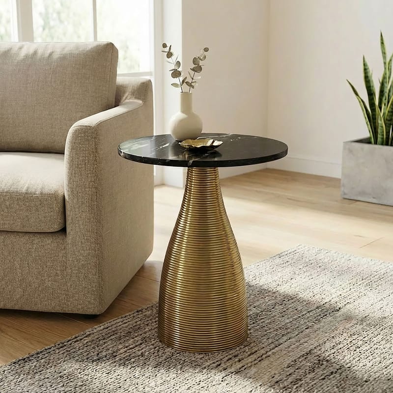 Junara sidebord 40 cm - Svart og gull - Møbler - Bord - Avlastningsbord & sidobord - Brettbord og småbord