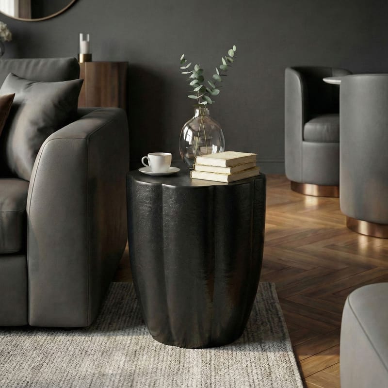Junaro sidebord 41 cm - Svart - Møbler - Bord - Avlastningsbord & sidobord - Brettbord og småbord