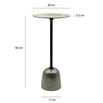 Junira sidebord 29 cm - Nikkelsølv og svart - Møbler - Bord - Avlastningsbord & sidobord - Pidestall & blomsterpidestall