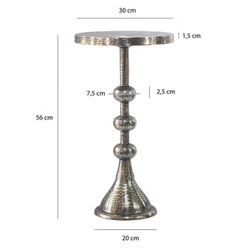 Junora sidebord 30 cm industriell stil - sølvfarget - Møbler - Bord - Avlastningsbord & sidobord - Pidestall & blomsterpidestall