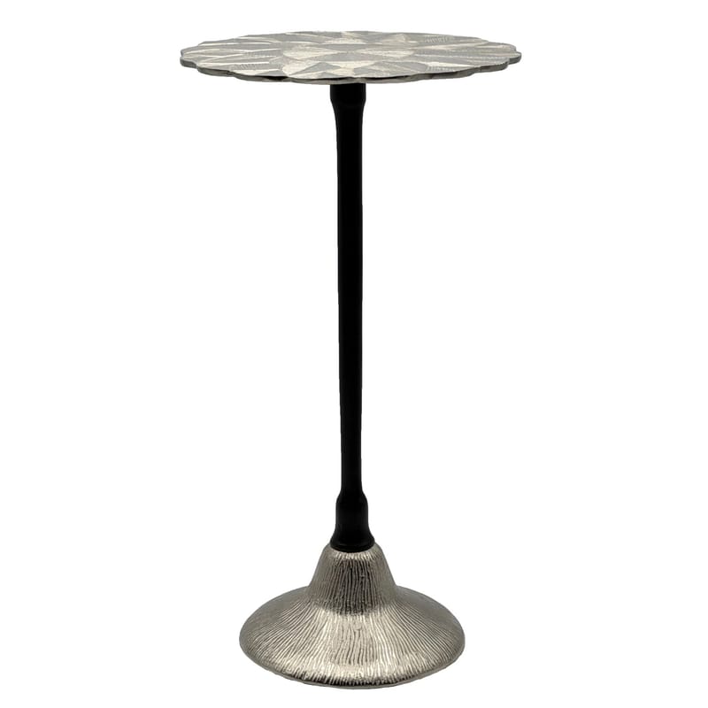 Junova sidebord 29 cm industriell stil, Sølvfarget og svart