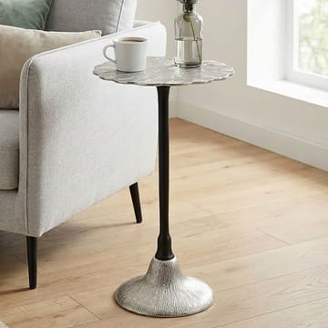 Junova sidebord 29 cm industriell stil - Sølvfarget og svart - Møbler - Bord - Avlastningsbord & sidobord - Brettbord og småbord