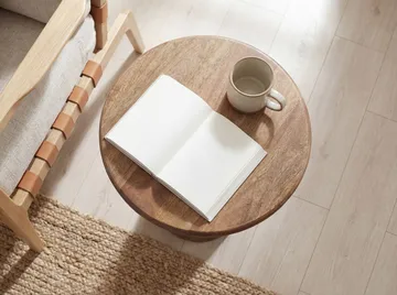 Kalren rundt sidebord 35 cm i massivt mangotre - brun - Møbler - Bord - Avlastningsbord & sidobord - Pidestall & blomsterpidestall