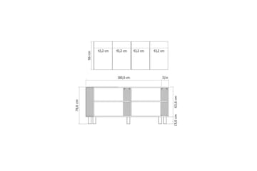 Katsuyoshi Konsollbord 180 cm - Natur/Hvit - Møbler - Bord - Avlastningsbord & sidobord - Konsollbord & gangbord