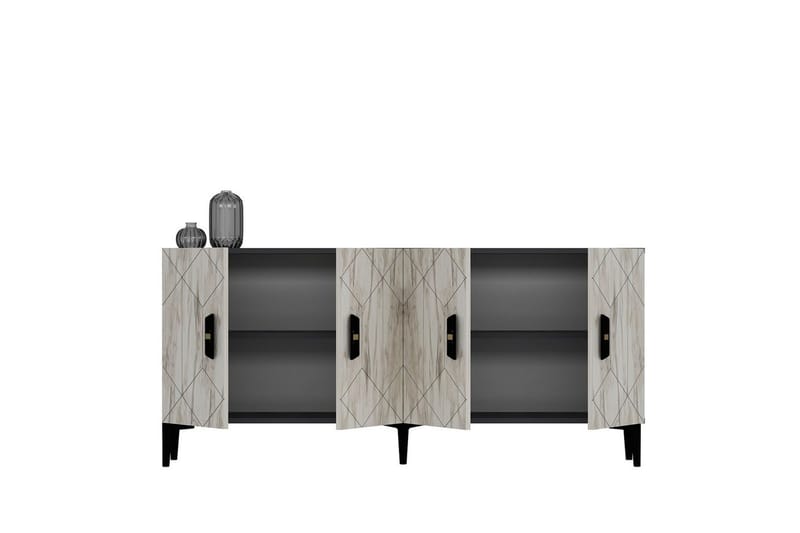 Kaysie Konsollbord 150 cm - Sølv/Antrasitt - Møbler - Bord - Avlastningsbord & sidobord - Konsollbord & gangbord
